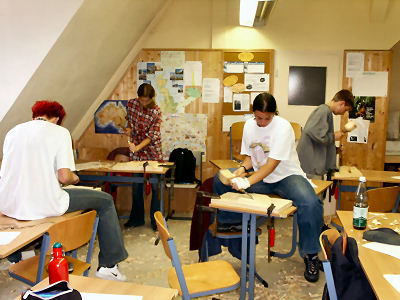 Sch�ler bei der Arbeit
